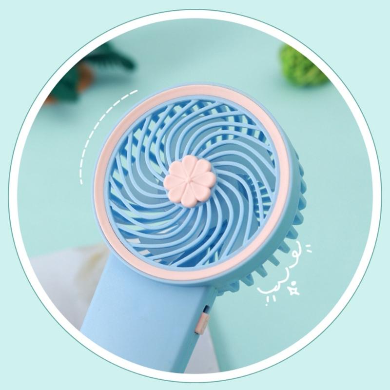 AM3 Battery Operated Powerful Handheld Fan Portable Small Lightweight Makeup Fan for Girl Women Adults Indoor Outdoor