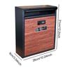 Wall Mounted Mailbox Lockable Looking Mailbox Large Capacity External Post Box for Newspapers Gate Paper Magazines Outdoor