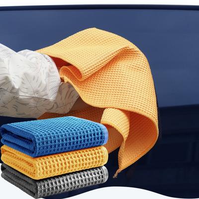 Car Wash Towel Glass Cleaning Water Drying Microfiber Window Clean Wipe Auto Detailing Waffle Weave for Kitchen Bath Home Office