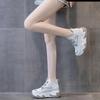 Buty z prawdziwej skóry Damskie Sneakersy Płaskie Antypoślizgowe Oddychające Markowe Damskie Buty Podwyższające 8cm Czarny Beżowy