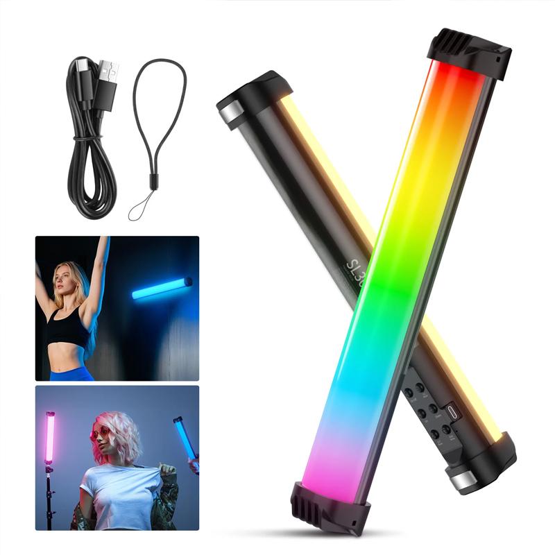 Портативная фотостудия-палка RGB с изменяемым цветом, ручной заполняющий свет для видеосъемки, влогинга, прямых трансляций на улице разноцветный