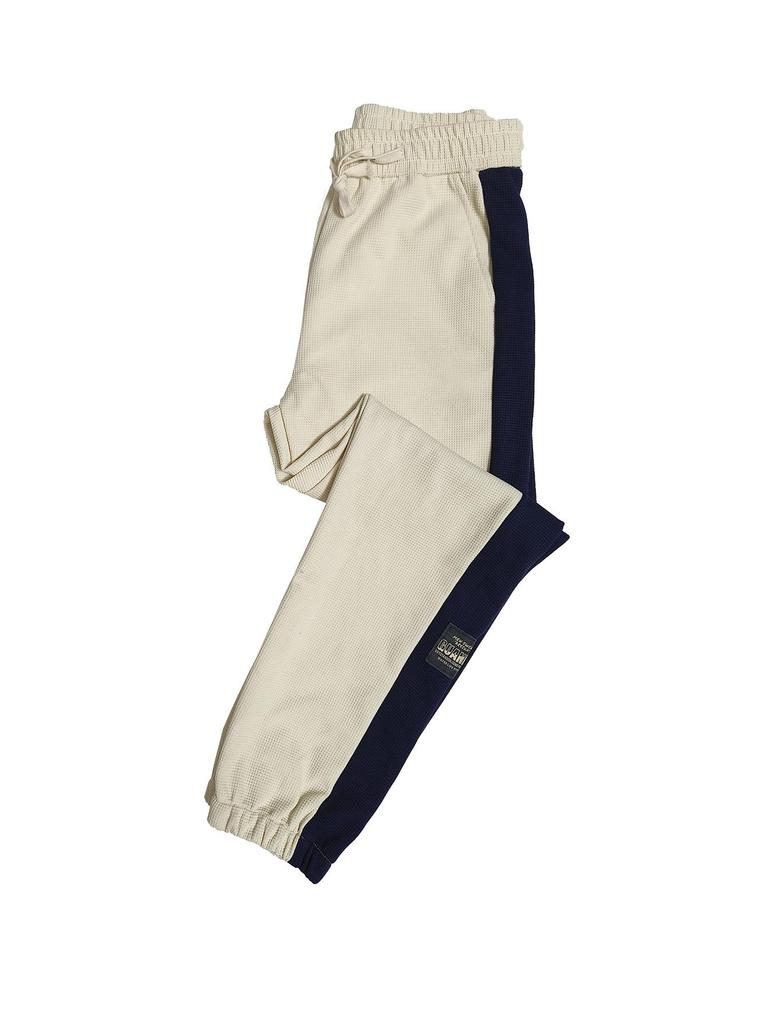 Men's Color Block College Style Cuffed Sweatpants for Spring & Autumn