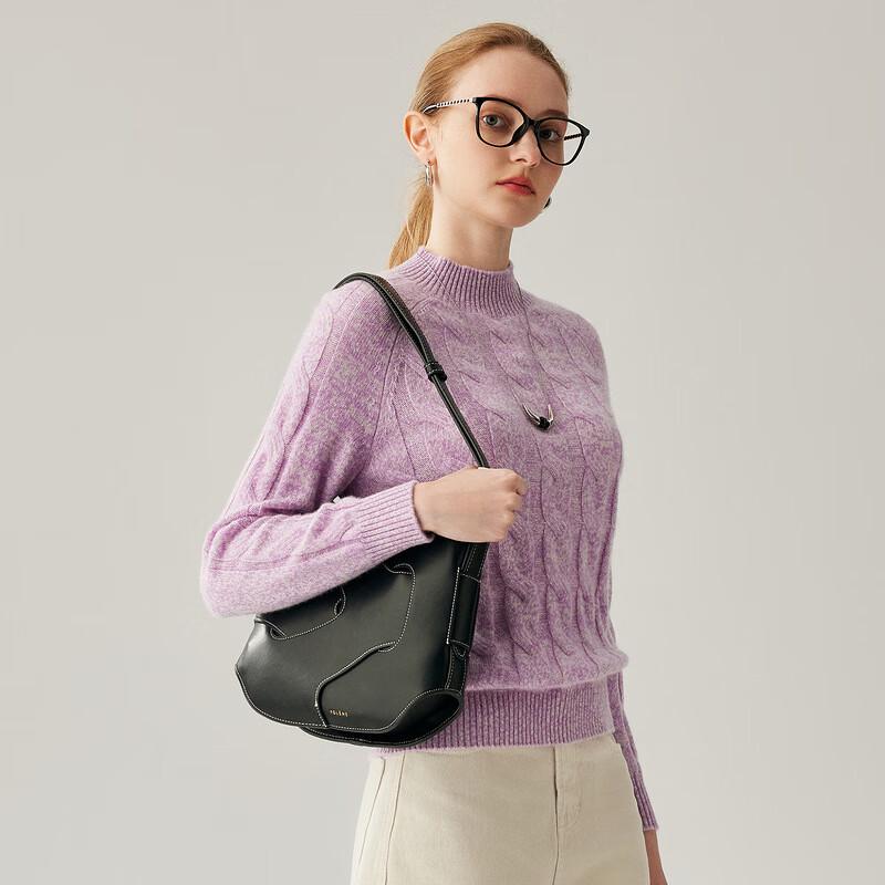 Zhaojun Women's Autumn/Winter 100% Cashmere Half-Turtleneck Sweater