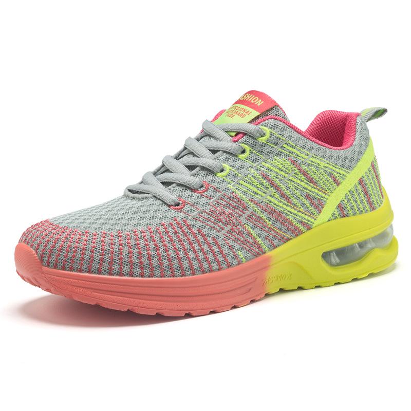 

2023 Women s Breathable Fly-Knit Air Cushion Running Shoes: Lightweight, Casual, and Perfect for Travel. 38 персиковый/серый