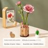 Wood Art Three-Dimensional Puzzle Block Flower Assembly Bouquet Desktop Decoration Children's Puzzle Assembly Toy G229 St Practical Use
