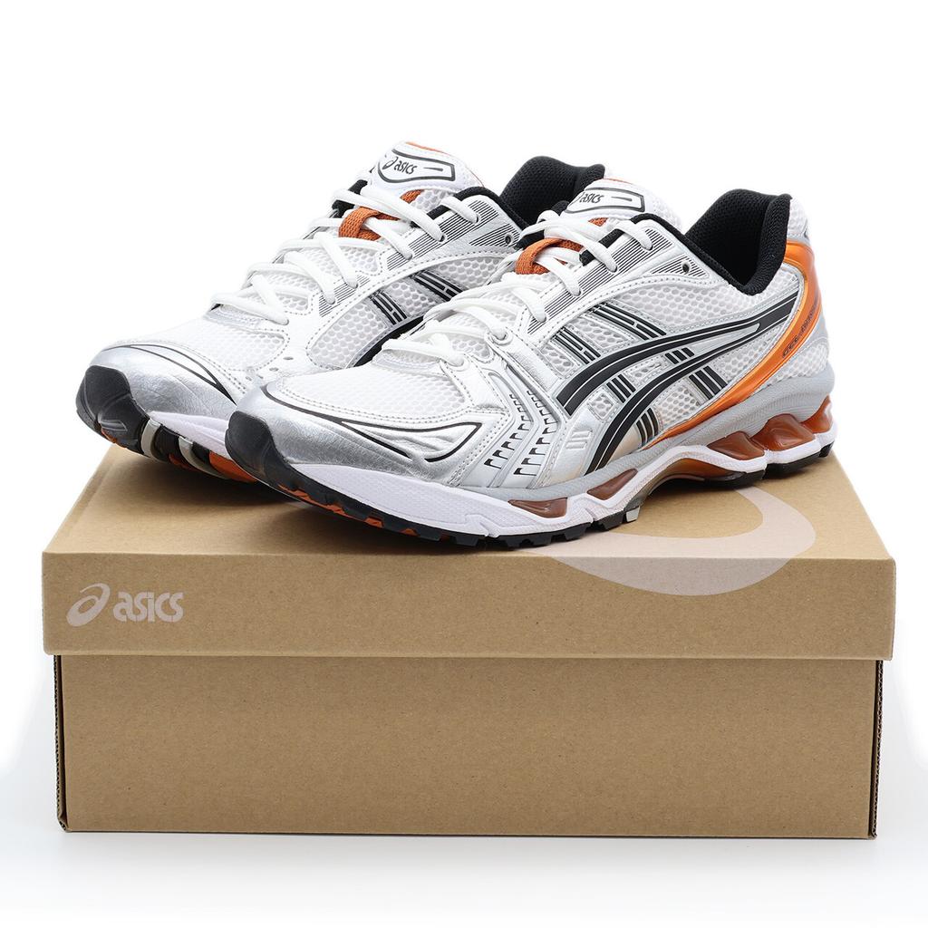 1201A019-109 Asics Gel-Kayano 14 Wit Piquant Oranje Zilver (Mannen)