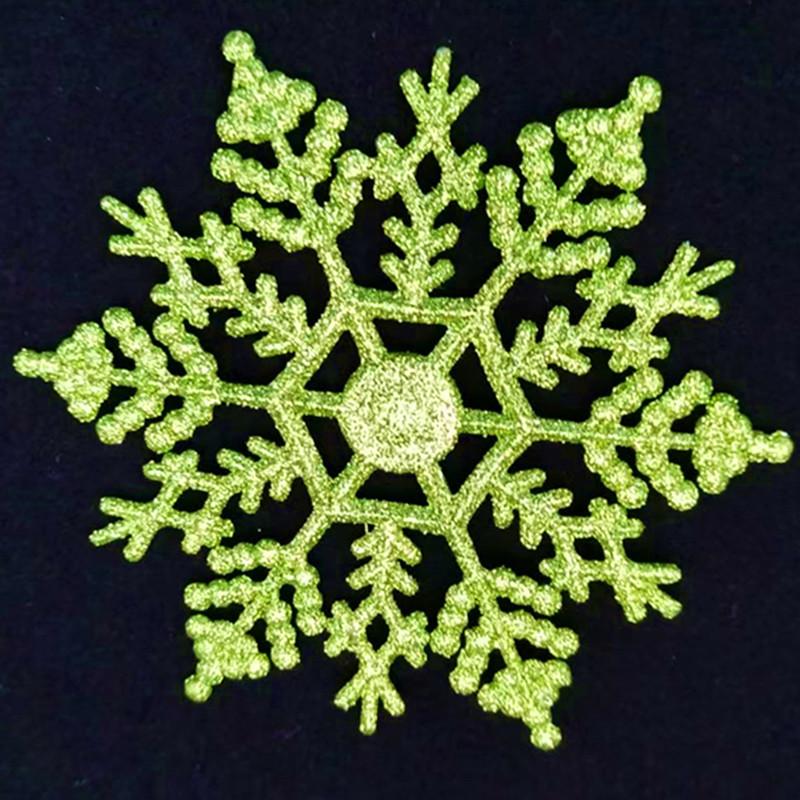 

Рождественская снежинка хлопья порошок зеленого лука пластиковая снежинка цветной глиттер 10 см зимние подвесные украшения