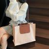 Women Canvas Shoulder Bag Large Capacity Ladies Shopping Bags Simple Handbag Vacation Tote Casual Book Bag KTY