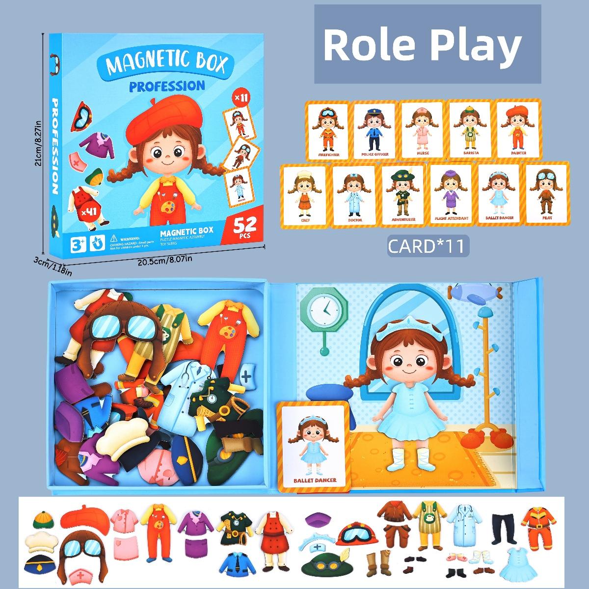

DIY magnetic dress-up children s educational toys, magnetic dress-up puzzle game. Parent-child interactive games.gift.