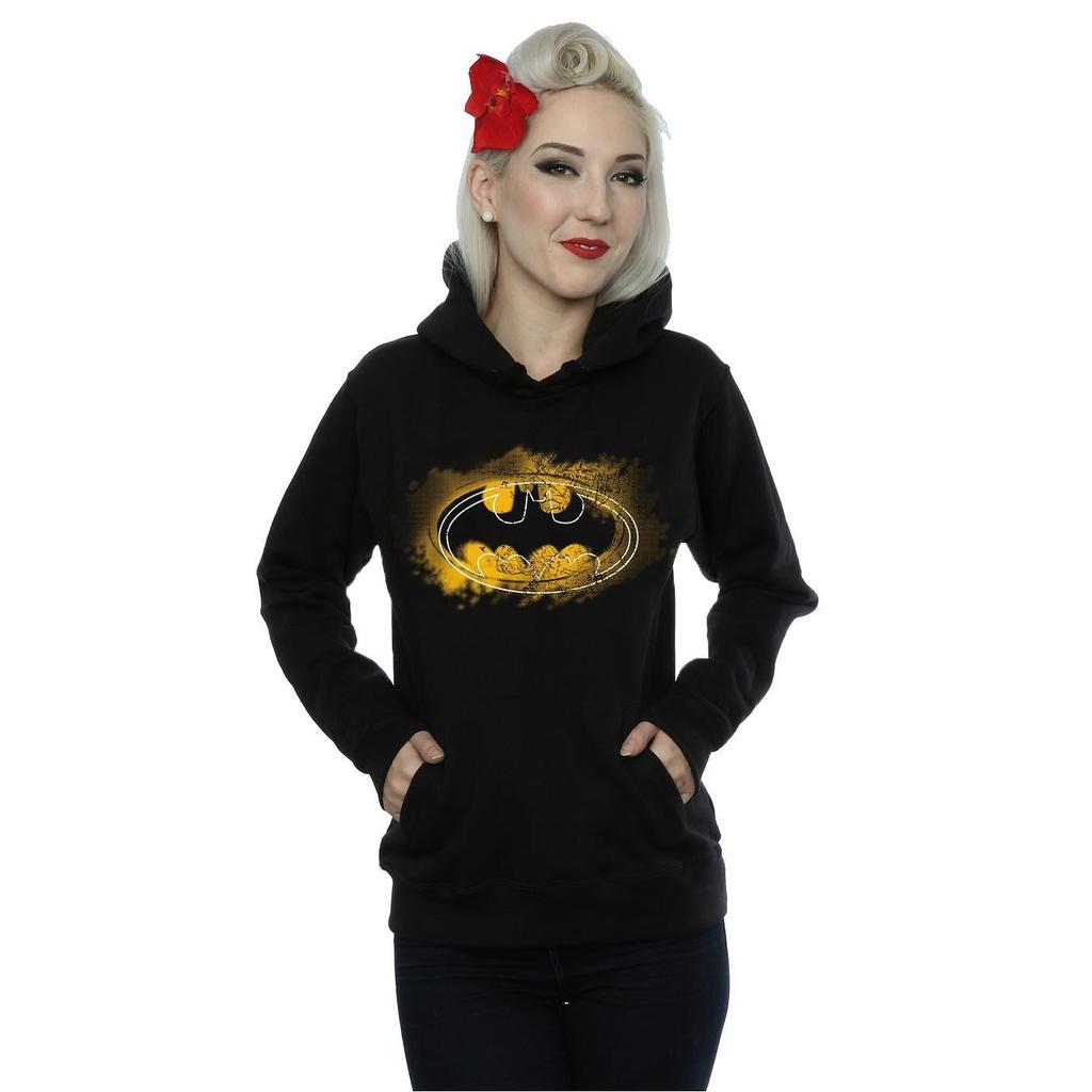 DC Comics Womens/Ladies Batman Spray Logo Hoodie
