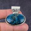 Natürlicher neonblauer Apatit-Edelstein, 925er Sterlingsilber, Geschenkanhänger, 4,1 cm, U5V82