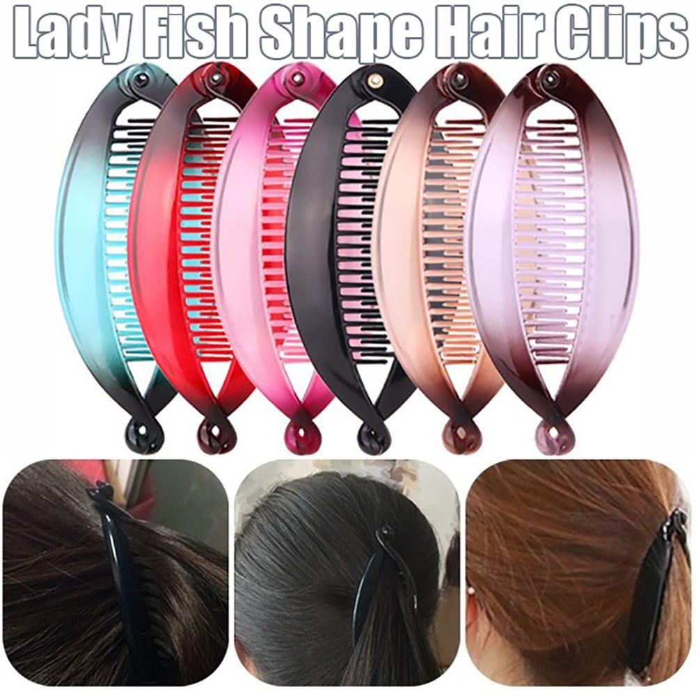 

Colorful Hair Accessories Styling Tools Hair Clip Hair Claw Clip Fish Shape Barrette Hairpin чёрный