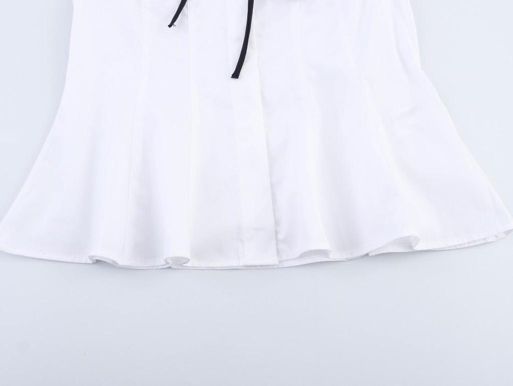 Summer 2025 Preppy Sweet Women's Sleeveless Bow Top