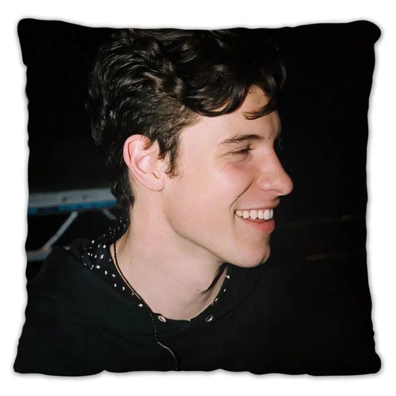 Shawn Mendes Pillowcase Star Photo Poster Cushion Cover Souvenir Throw Pillow Cover Home Decor Cheer Surrounding Call Support
