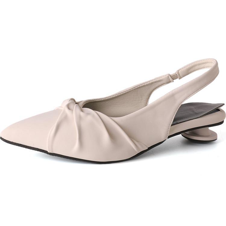 Niche Design Sense Pointed Sandals Women's Summer New Wear Fashion Bag Head Thin Heel Shallow Mouth Women's Shoes Tide