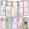 Korean Letter Phone Case For Realme 13 12 10 9 8 7 GT3 GT5 GT2 Pro Plus 5G C21 C25 C35 GT Neo 2 3 3T 5 Cover
