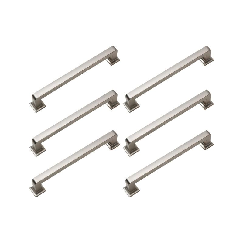 Strong Zinc Drawer Pulls with Heavy Duty Construction 6pcs for Longevity in Kitchens & Bedrooms High Use Zones