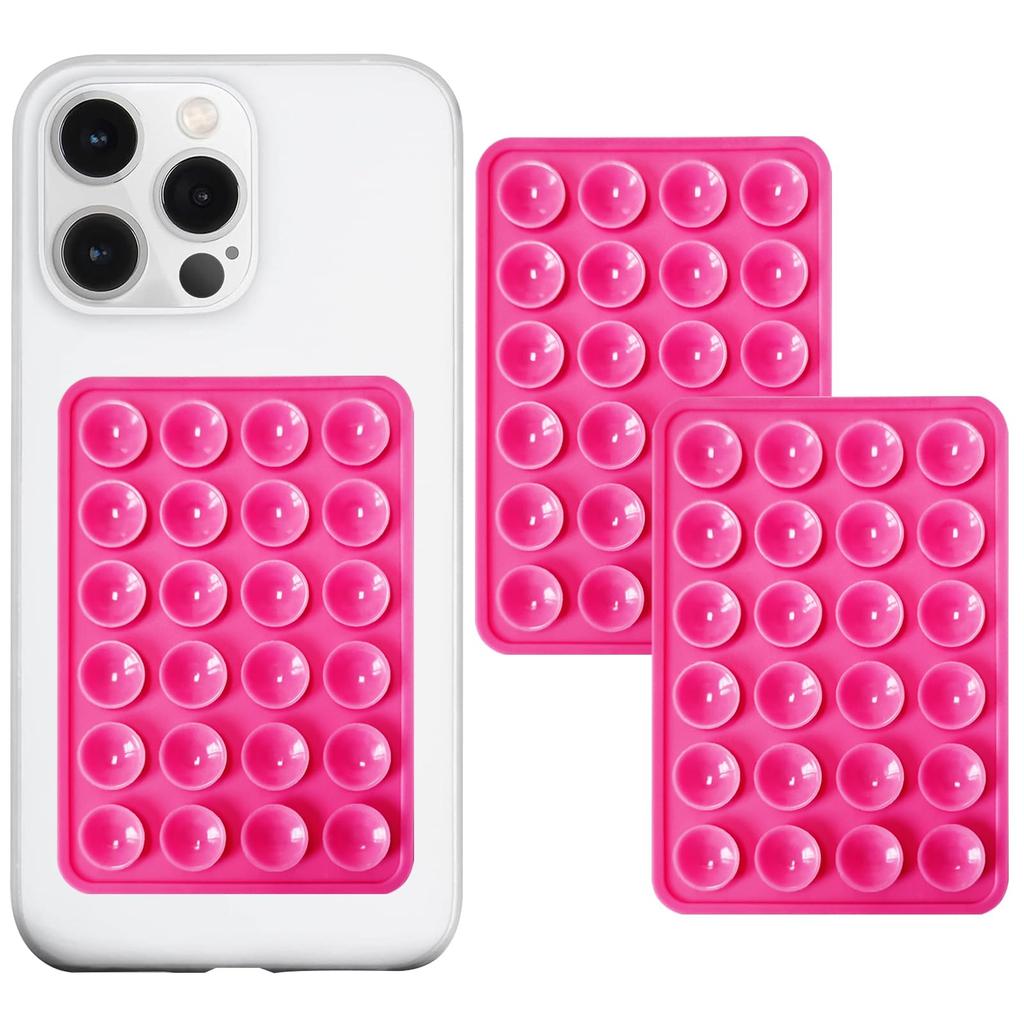 2-pakning Silikon Sugekopp Telefonfeste, Sklisikkert Klebrig Telefongrep for Mobiltelefon for Sterkt Grep Holder for Selfies og Videoer