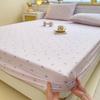 1pc Rose Print Fitted bed sheet with Elastic Band Comfortable and Breathable Single/Queen drap de lit Soft for protector colchon