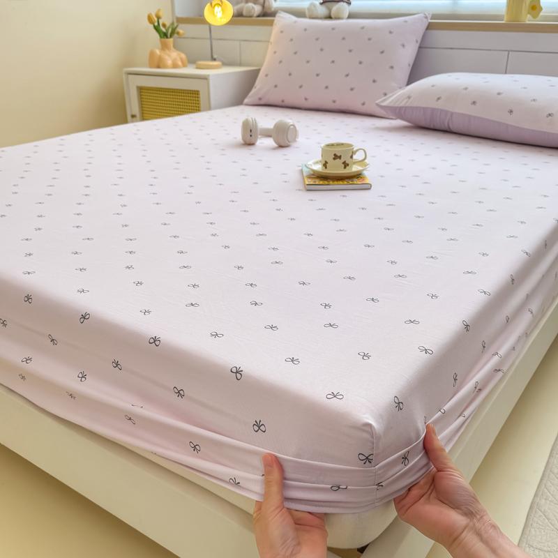 1pc Rose Print Fitted bed sheet with Elastic Band Comfortable and Breathable Single/Queen drap de lit Soft for protector colchon