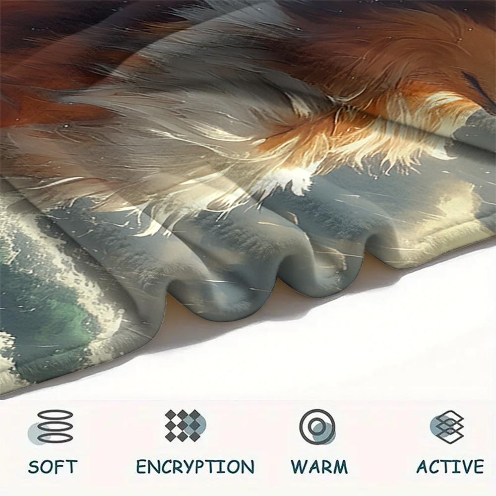 Australian Shepherd Print Flannel Blanket, High quality Comfortable for All Seasons, Home Decor, Warmth and Comfort, Perfect for Christmas Gifts