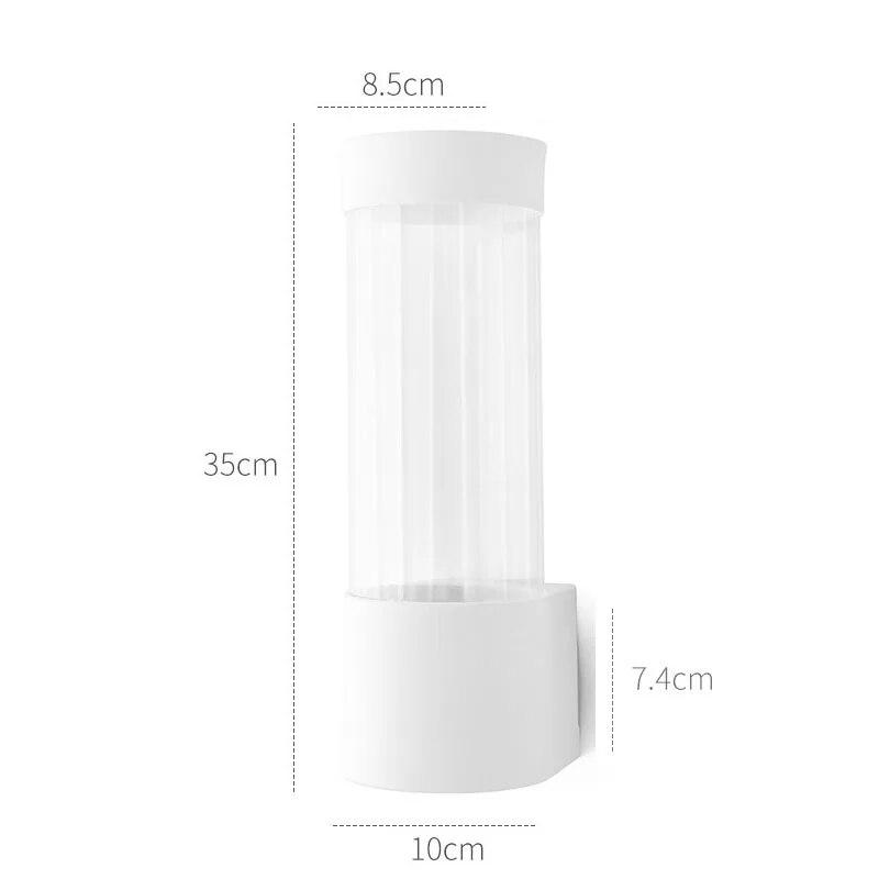 

Одноразовий диспенсер для паперових стаканчиків Настінний пластиковий диспенсер для води Тримач для чашок Контейнер для чашок Рамка для паперових стаканчиків Домашній органайзер