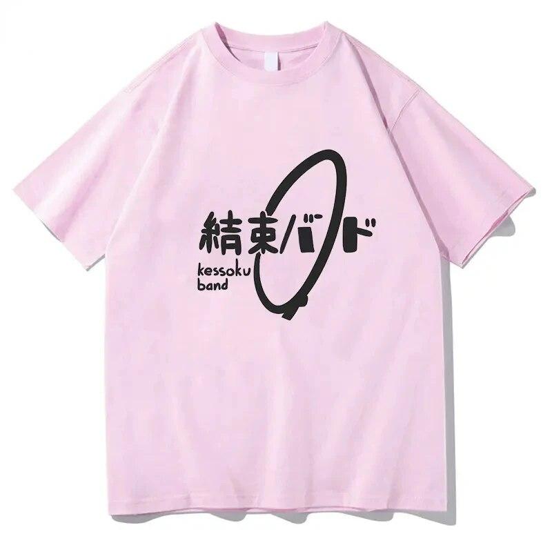 Gothic Streetwear Anime Bocchi The Rocki T-shirt Funny Manga Graphic Hitori Gotou Print Tee Shirt Cool Unisex Women Cotton T-shirts