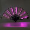 Aufleuchtender Faltbarer Handfächer LED Handfächer Für Tanz Bühnenperformance Requisiten Für Hochzeits Nachtclub Faltfächer LED Fächer