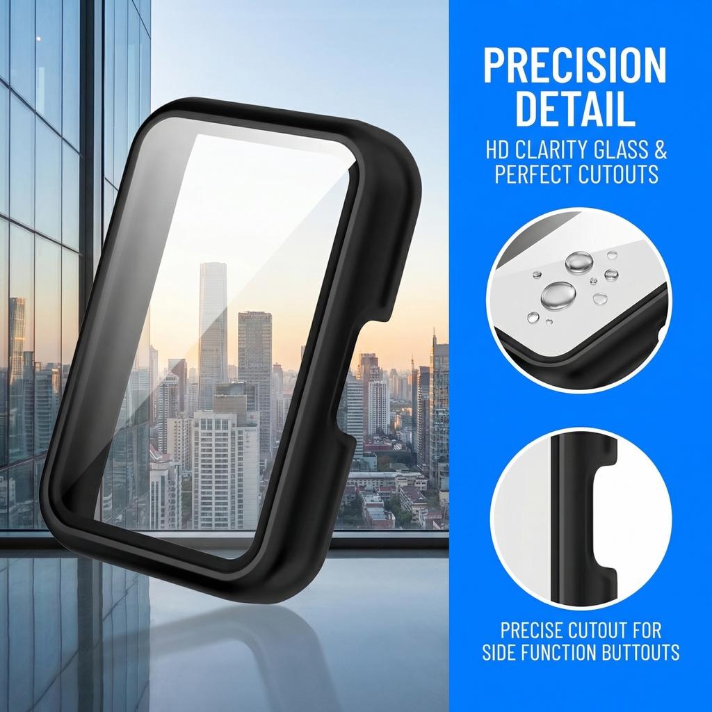 Case for HUAWEI Band 11 Accessories All-Around Hard PC Bumper Frame Tempered Shell Glass Cover Protector for Huawei Band11 Cases