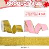 Christmas Ribbon Metallic Wired Gift Wrapping Shine Ribbon Satin for Craft Birthday Wedding Festival Decoration 20 Yards x 1.5"