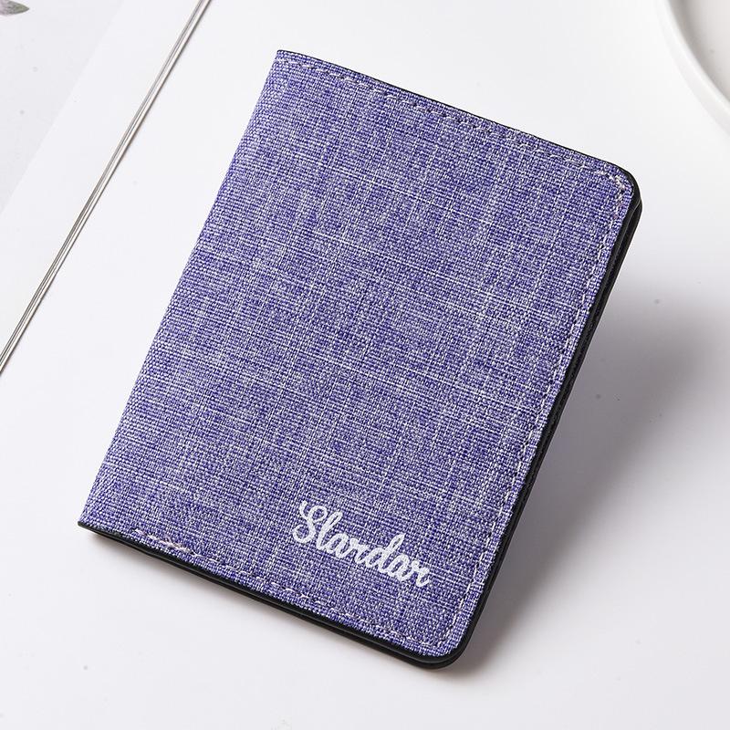 Ultrathin Men's Canvas Wallet - Compact Driver's License and Card Holder