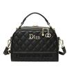 Shiling 2025 Handtasche & Umhängetasche für Damen mit schwarzem Diamantmuster aus Leder