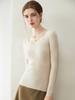 Women's 100% Pure Cashmere V-neck Sweater - New 2026 Autumn/Winter Slim Fit Base Layer Knit