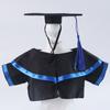 Small Pet Graduation Costume Set Rabbit Graduation Cap And Gown Set Pet Grad Outfit with Tassel for Bunny Tiny Dogs Cats Dolls Holiday Accessory
