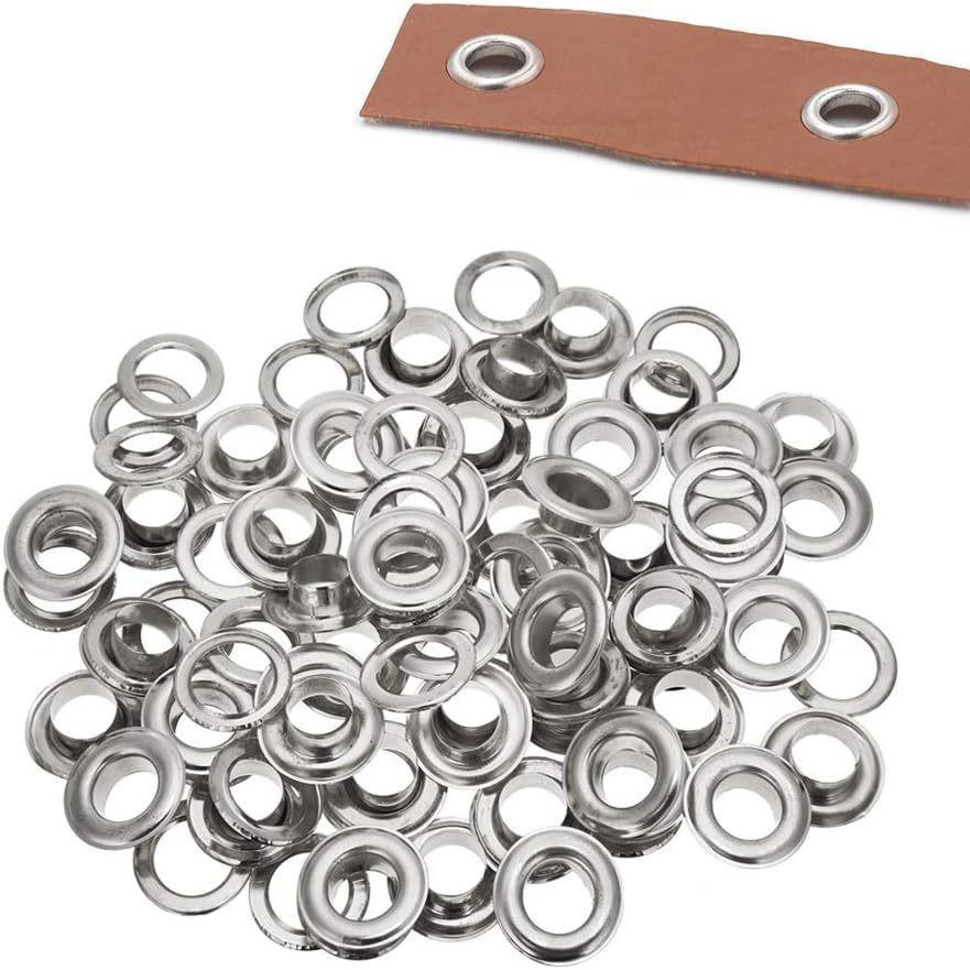 400-Piece 5mm Grommet Kit for Clothing, Shoes, Hats, Leather, Fabric, and Canvas Belts - For DIY Projects