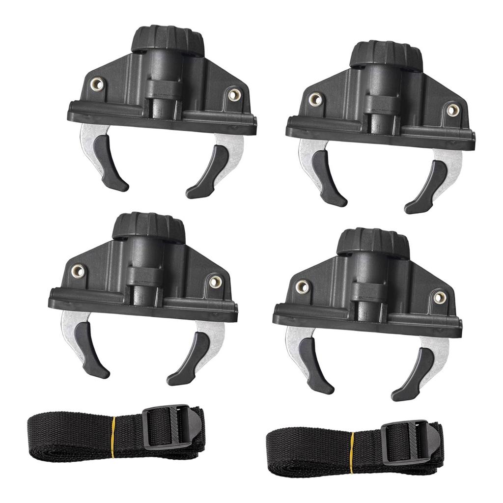 4x Car Roof Box Crab Clips Clamps Accessory Universal Fit Fits Slotted Rails
