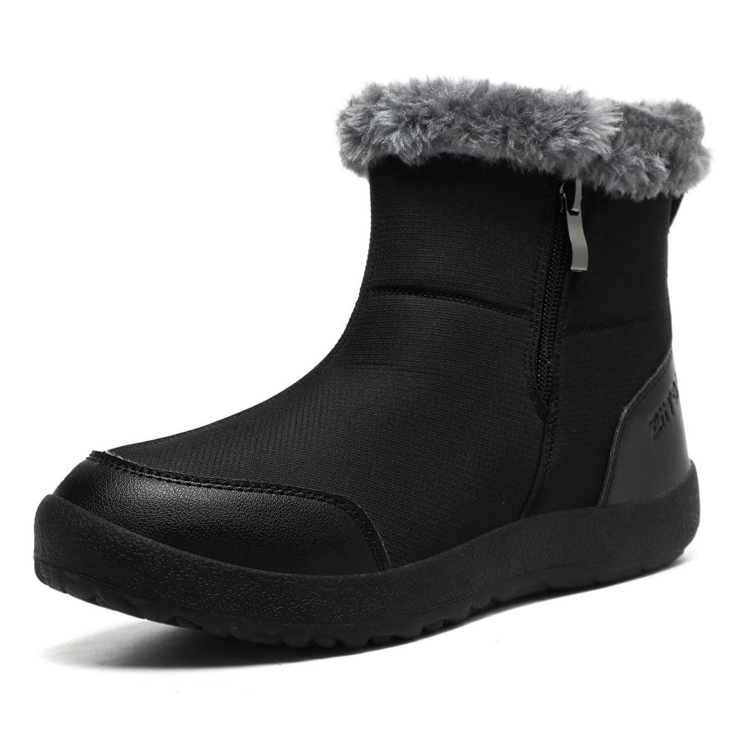 Ziitop Lightweight Short Snow Boots with Warm Thick Casual Winter Boots for Commuting and Easy To Put On and Take Off Women's Fleece-Lined Waterproof,