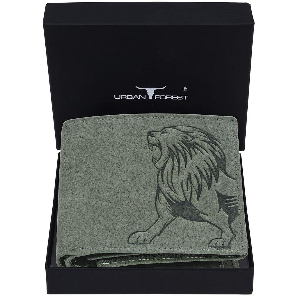 Leo Vintage Green Leather Wallet for Men