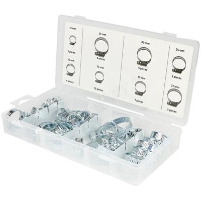SHOP-STORY - HOSET : Set of 40 Hose Clamps of 8 Different Sizes - Ideal for DIY, Fixing Hoses
