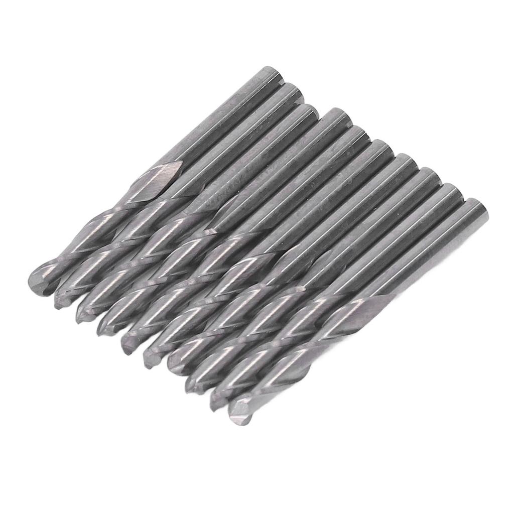 Kugelfräser-Satz Bits HSS CNC Spiral-Kugelnase Fräser zum Gravieren Schruppen Holz 18in