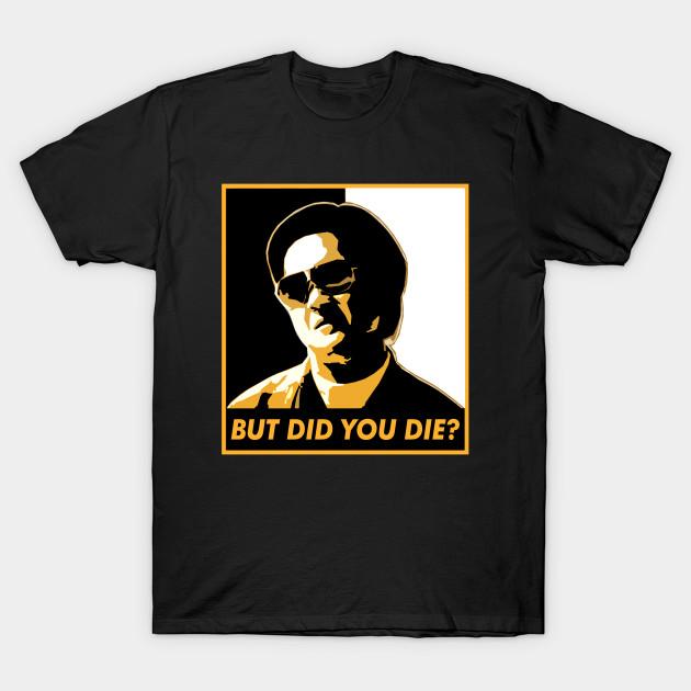 Men Black Print T-shirt But Did You Die? No-Cut Transfer Paper Print Cotton Tshirt S чёрный