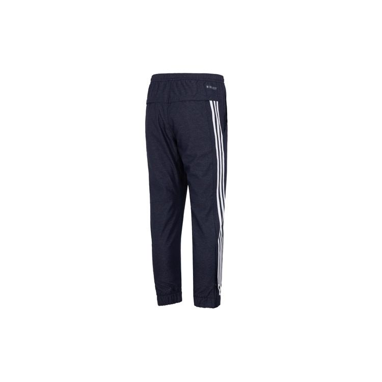 adidas 247 Wind Pants with Cuffed Hem and Stripe Design Men Bottoms Blue HM2719