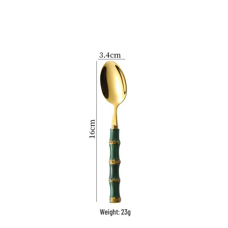 Bamboo Joint 304 Stainless Steel Dessert Spoons