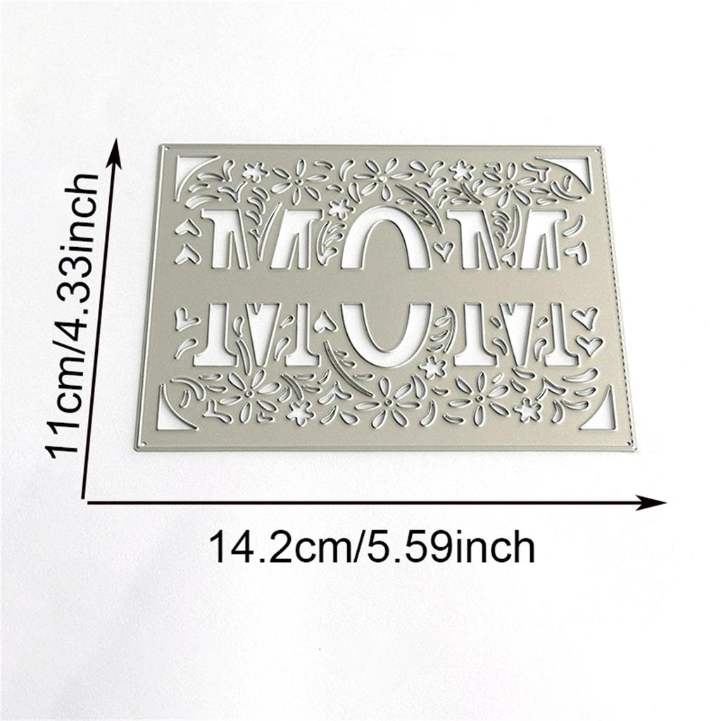 Mom Flower Cutting Dies Metal Die Cuts Embossing Templates Cuts Stencils for Scrapbooking Journal Card Decoration