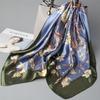 Small silk scarf women's large square scarf yarn scarf spring, autumn and winter matching shirt middle-aged mother square 91 × 91 thin scarf
