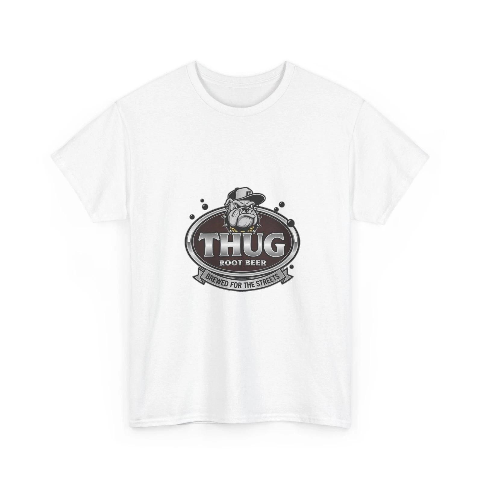 Thug Root Beer Logo Tee | Vintage Soda Badge T-Shirt, Funny Soda Parody, Humor S