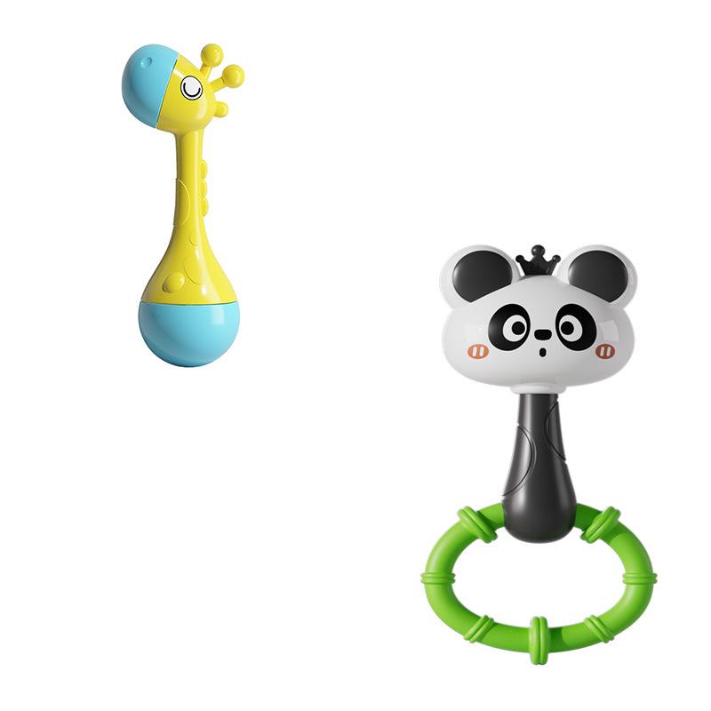Newborn Baby Hand Rattle Soothing Maraca - Visual Tracking & Grip Training, Early Education Toy for Ages 0-1