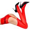 Sexy Women 2 In 1 Shiny Sheer See Through Hollow Out Shaping Pantyhose Crotchless Tights Detachable Garter Stockings Sex Game