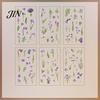 Nature Themed Stickers 6 Sheets/Set Natural Flower Scrapbook Stickers, Waterproof PVC Floral Plants Decals, Botanical Art Transparent Decorative