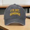 Washed Baseball Cap I Fix Shit That What I Do Summer Trucker Hat For Women Men  Y2K Cool Outdoor Sport Sun Baseball Caps